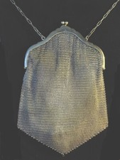 REDUCED AGAIN  Antique Sterling Mesh Purse Britain Victorian Useable Marked