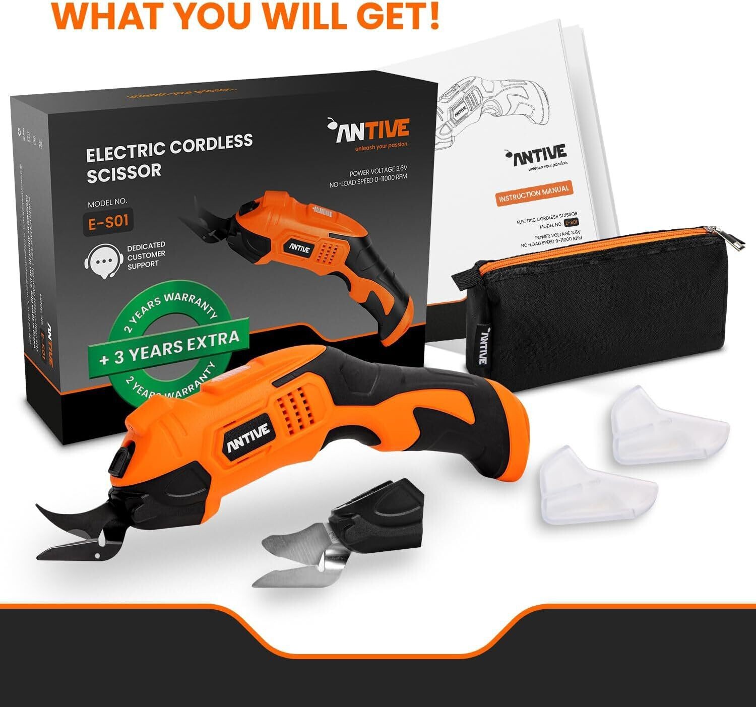 Electric Scissors for Cutting Fabric, Cardboard & Plastic – Rechargeable Cordles-image