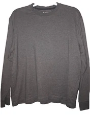 Daniel Cremieux Men’s Long Sleeve Pullover Knit Ribbed Sweatshirt Gray L