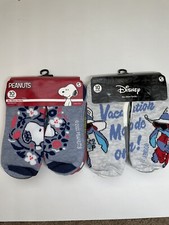 Peanuts  Lilo  Stitch, Women's No Show Socks 20 Pair Shoe Size 4-10 Disney