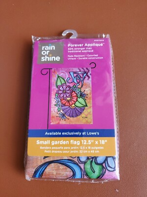 Rain or Shine Small Garden Flag Forever Applique' Find Your Joy 12.5'' x 18'' NIP