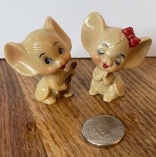 Vintage Hong Kong Kitschy Anthropomorphic Celluloid Hard Plastic Mice