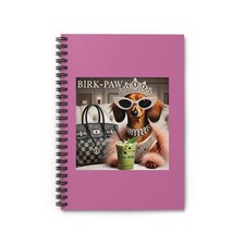 Chic Dog-Themed Spiral Notebook - BIRK-PAW Design for Pet Lovers