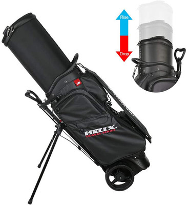golf bag with wheels and stand