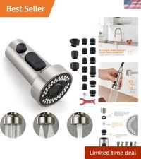 Upgrade Your Kitchen with 3 Function Pull Down Spray Head   Brushed Finish