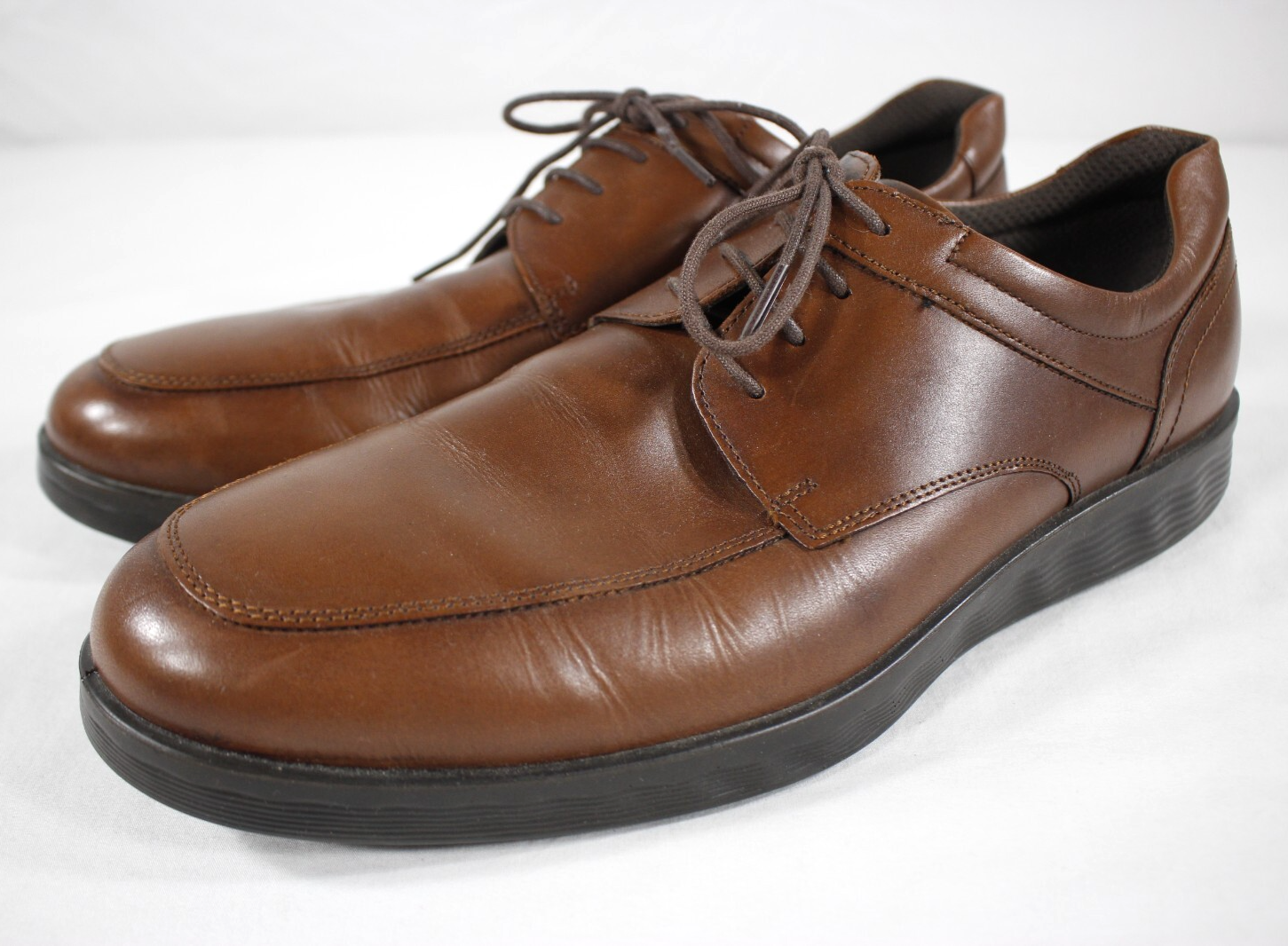 SAOLA Ecco Shoes Uomo 13 S Lite Hybrid Derby Grembiule Punta Stringate Pelle Marrone