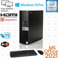 WINDOWS 10 PC Dell Desktop Computer PC HDMI 16GB RAM i5-6500 1TB SSD Office 2021
