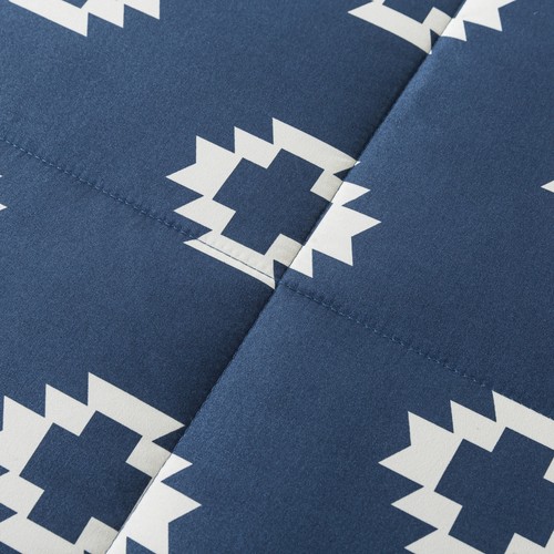 Mainstays 5 Piece Reversible Bed in a Bag Comforter Set with Sheets, Navy Geo - Picture 8 of 8