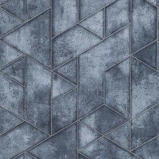 Dark Blue Bathroom Wallpaper - Tile on a Roll - Heavy Washable Vinyl 11180701