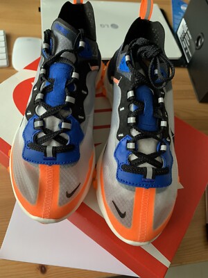 Nike React Element 87 Total Orange Thunder Blue Mens Size 5