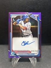 CHANDLER POLLARD 2024 BOWMAN CHROME 1ST PURPLE AUTOGRAPH AUTO /250 Q1610