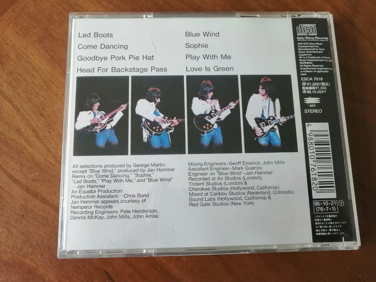 Wired ワイアード by Jeff Beck (CD, 1996 Epic/Sony JAPAN, ESCA-7618