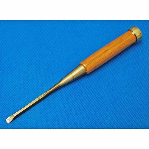 Tasai Oire Nomi Japanese Bench Chisel Polished Finish Blue Steel Red Oak 田斎 追入鑿 - Afbeelding 23 van 63