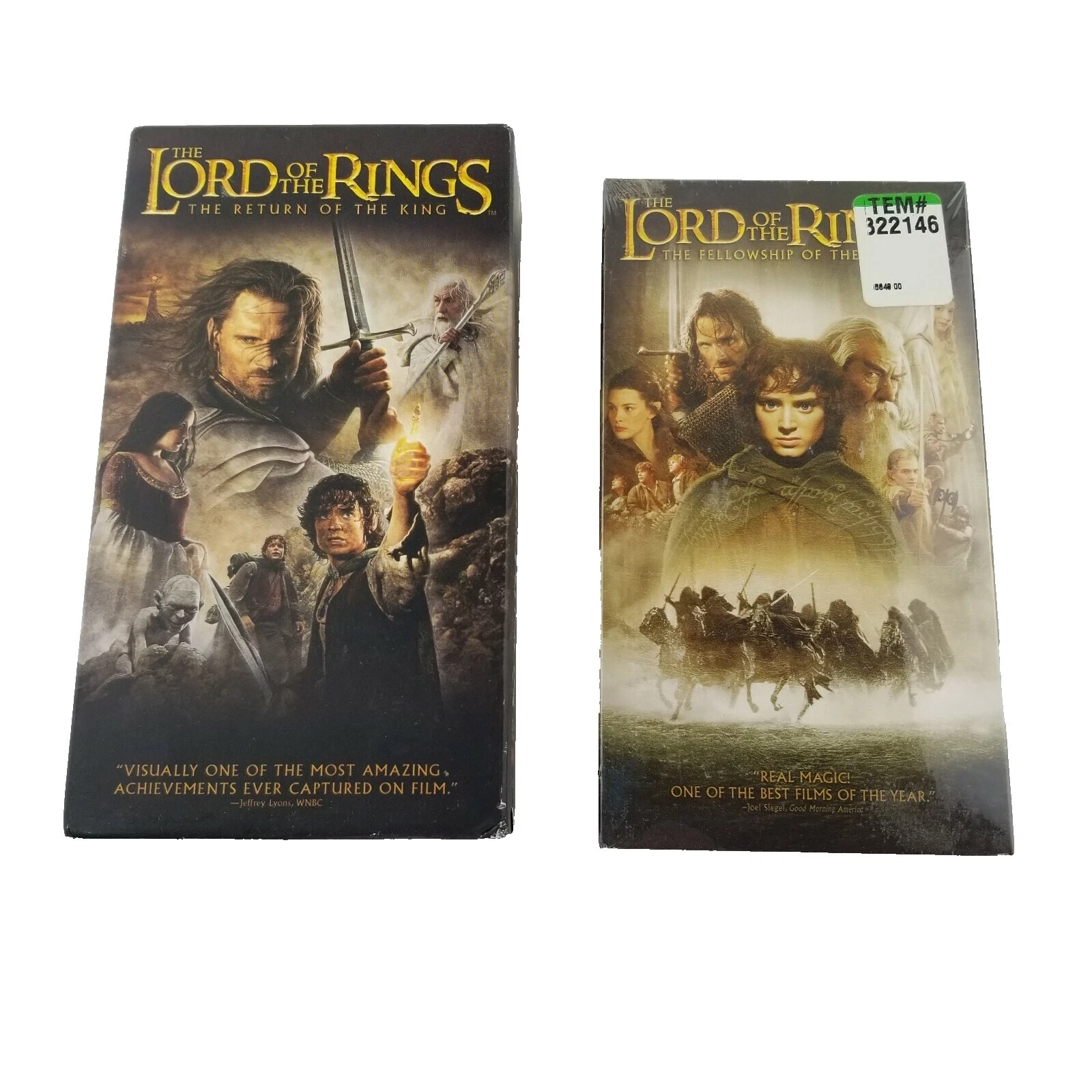 Edición extendida el Señor de los anillos de cintas VHS