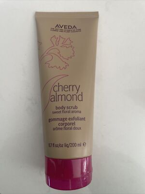 Aveda Cherry Almond Body Scrub Sweet Floral Aroma 6.7 oz 200 ml New