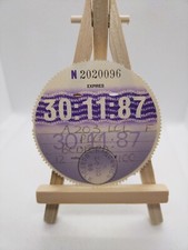 Private Bedford Stamped 1987 Old Original Road Car HGV Cars Tax Disc Discs Rare 