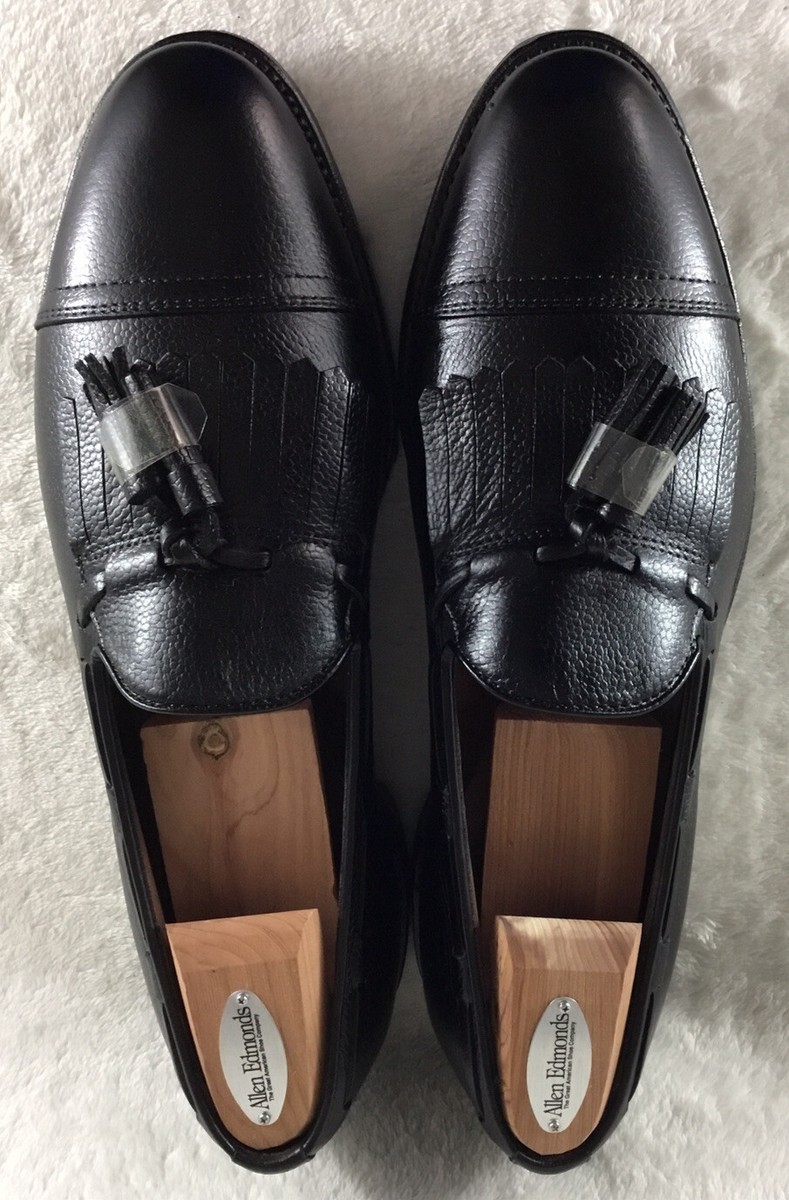 Allen Edmonds Dalton Loafers Mens 11C Black Leather Kiltie  display picture 1