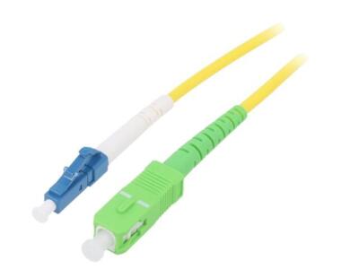 59651 LWL-Patchkabel OS2 LC/UPC,SC/APC 5m LSZH gelb Anwendung: LAN Goobay