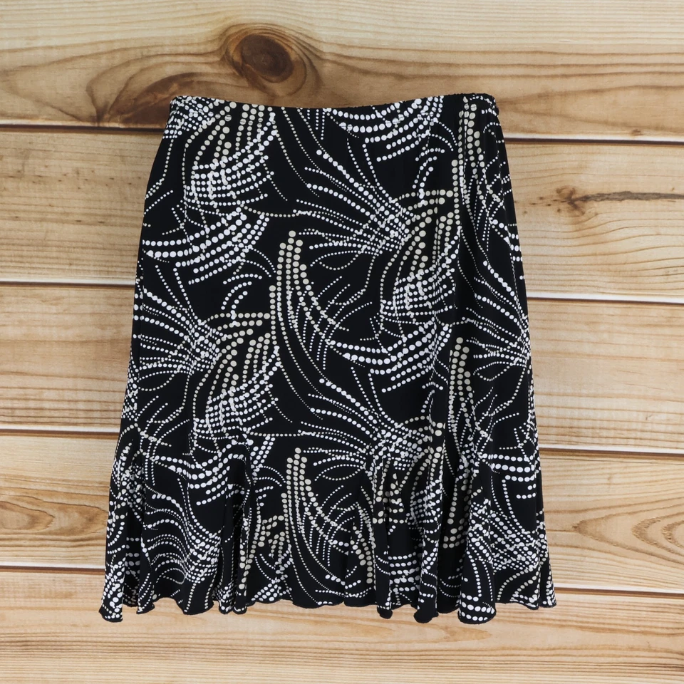 Susan Lawrence 裙及膝 A 字女式 L 码黑色弹力聚酯纤维 — 第 2/4 张图片