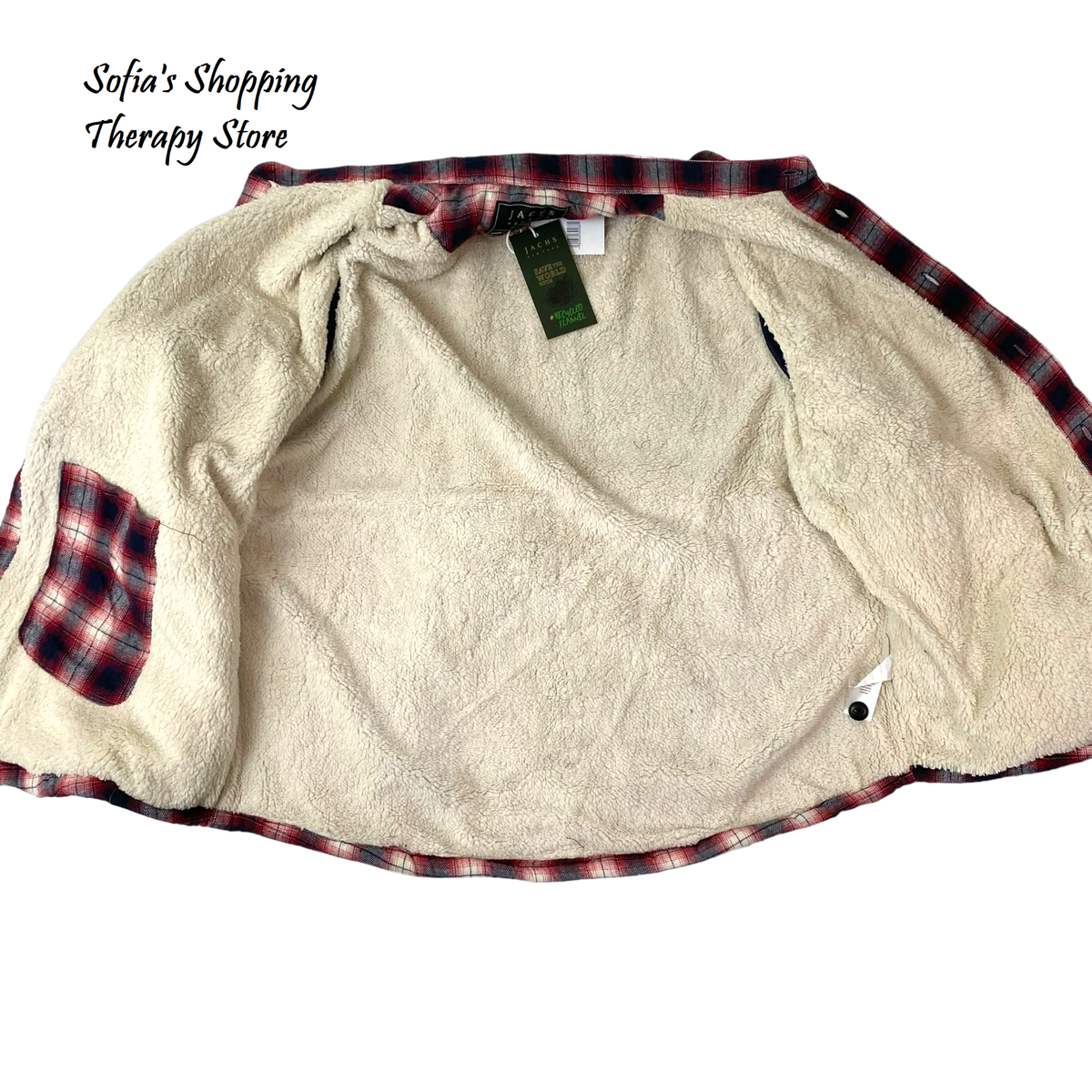 Jachs New York Men's Red Plaid Sherpa Lined Brushed Flannel Jachs New York Men's Red Plaid Sherpa Lined Brushed Flannel