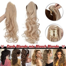 Klammer Haarteil Zopf Pferdeschwanz Clip in Haarverlängerung Claw on Ponytail DE