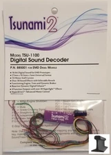 Soundtraxx ~ New 2025 ~ Tsunami 2 ~ TSU-1100 EMD Diesel ~ Sound Decoder ~ 885001