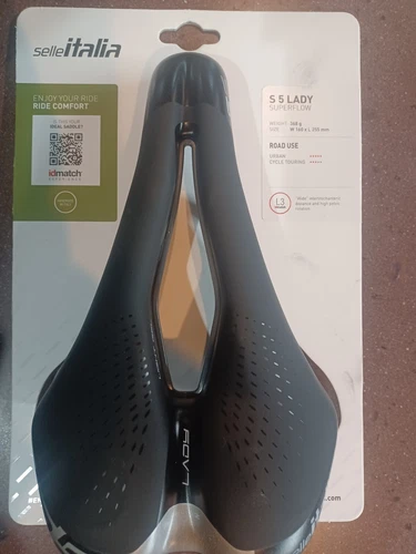 Selle Italia S 5 Lady Superflow Saddle - Fec Alloy, Black, L3, Women's, idmatch