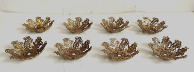 Vintage Metal Bobeche Candle Cup Chandelier Candelabra Victorian Shabby Chic