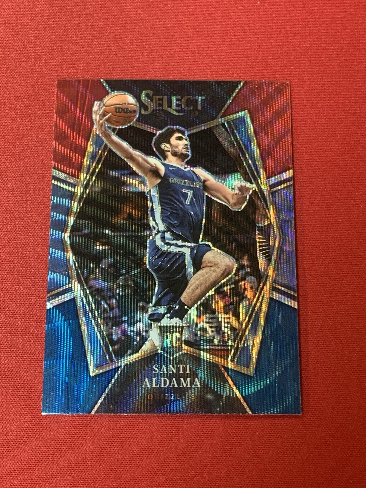 2021-22 Panini Select - Premier Level Tri-Color Prizm #101 Santi Aldama (RC)