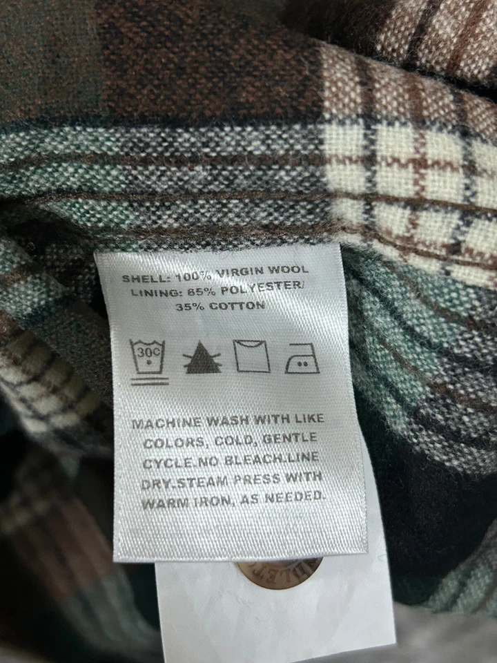 Pendleton Board Shirt Mens Large Green Brown Tartan Plaid Outdoors West Coast - Image 4 of 4