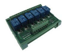 6CH 6 Channels 5VDC Relay Board PLC DIN Rail Mounting PNP