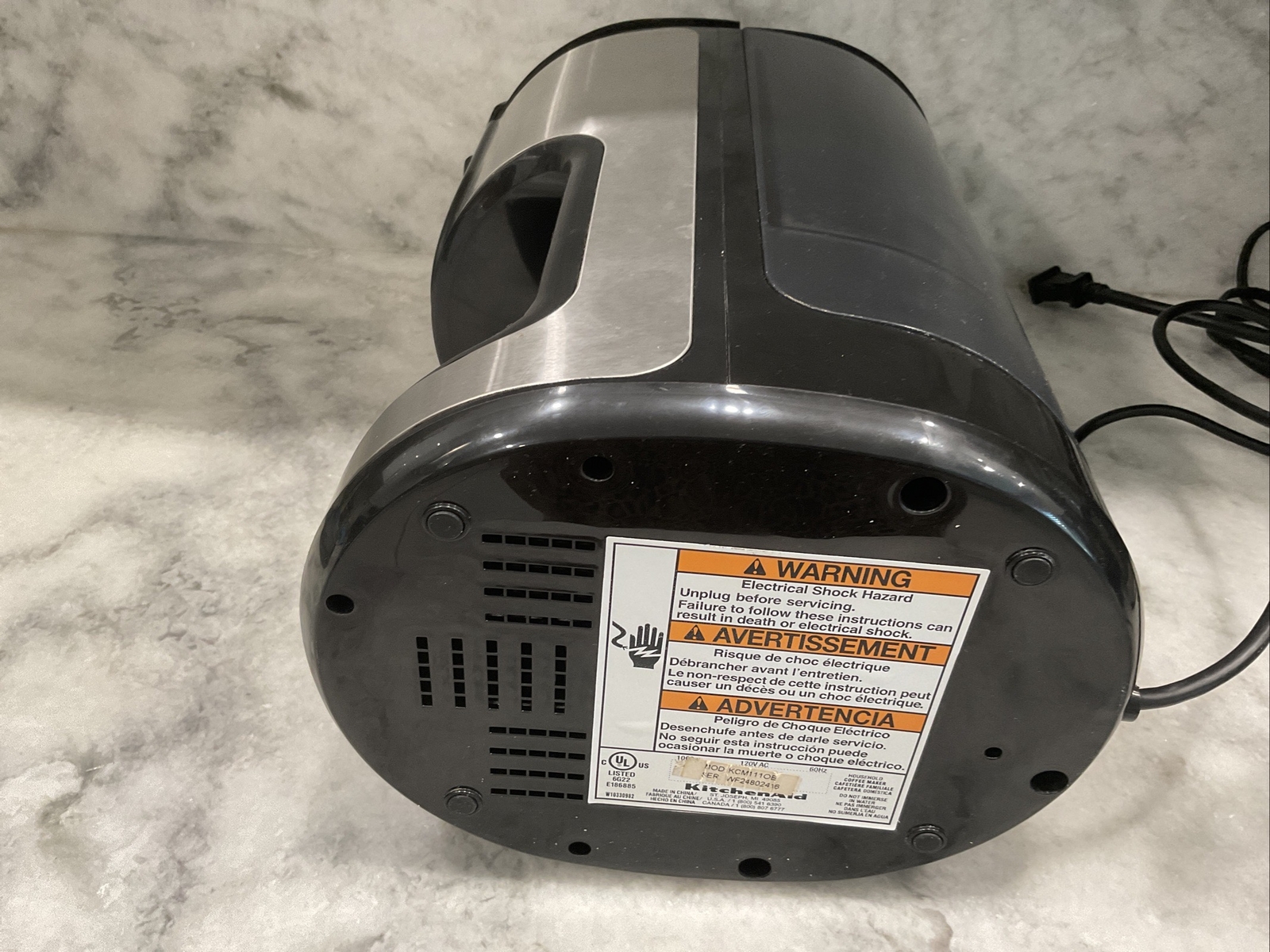 KitchenAid Model KCM111OB 12 CUP Programmable Coffee Maker Black