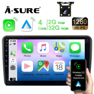 2+32G Carplay Android 14 Autoradio GPS Navi + Kamera für Audi A3 S3 RS3 8P 8V
