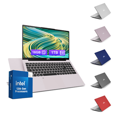 NIMO 15.6'' IPS FHD-Laptop, 16GB RAM 1TB SSD Intel Pentium Quad Core N100 Win11