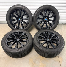 OEM 20" BMW X5 X6 740M Wheels Tires Gloss Black G05 G06 Factory Genuine TPMS