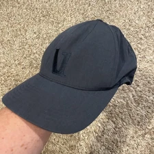 Vuori Hat Unstructured Snap Back Navy Blue Embroidered V Logo Lightweight