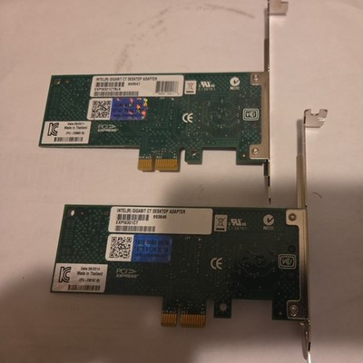 Lot of 2 Intel Gigabit CT Desktop Network Adapter RJ45 PCIe x1 | EXPI9301CT