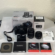 Canon EOS Rebel DSLR Camera with 50mm Prime Lens EFS 18-55mm Filters Strap