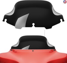 Amazicha Black 8" Wave Windshield Windscreen Compatible for 1996-2013 Harley