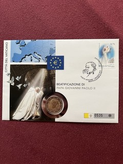 Vatikan 2 Euro Numisbrief 2011 Seligsprechung Papst Johannes Paul (Alb.22)