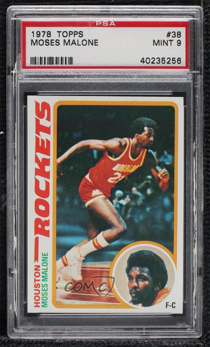 1978-79 Topps Moses Malone #38 PSA 9 MINT HOF 0l1