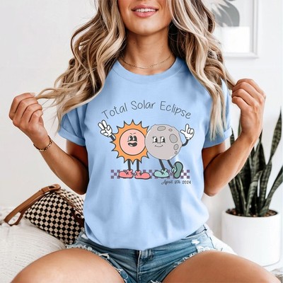 Totale Sonnenfinsternis 8. April 2024 Astronomie Damen T-Shirt