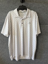 Adidas All Over Print White Logo Golf Polo Lightweight Men  s Size Large R1