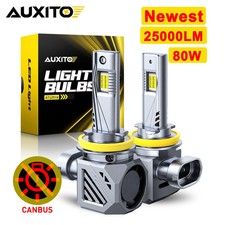 AUXITO 2Pcs 25000LM H11 LED Headlight Canbus H8 H9 9005 HB3 9012 HIR2 9006 HB4 T