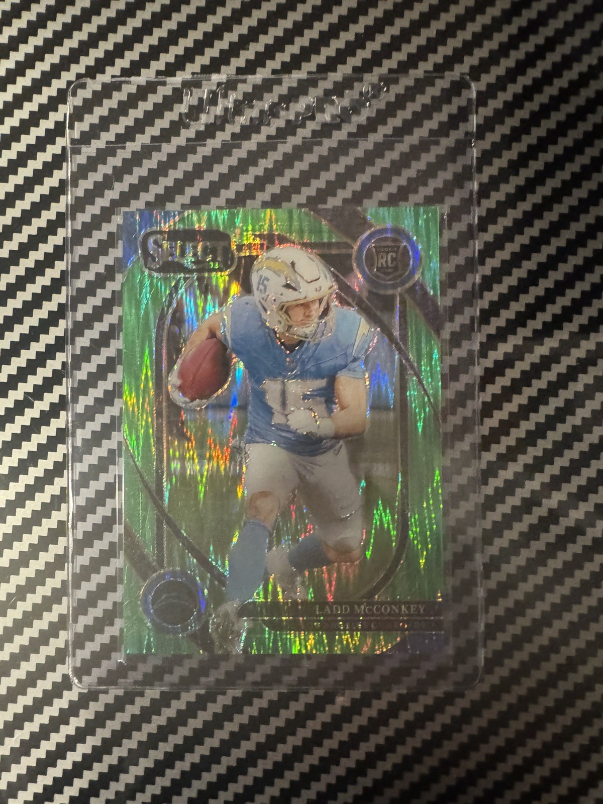 2024 Panini Select Ladd McConkey Club Level Neon Green Prizm /499 Chargers (RC)