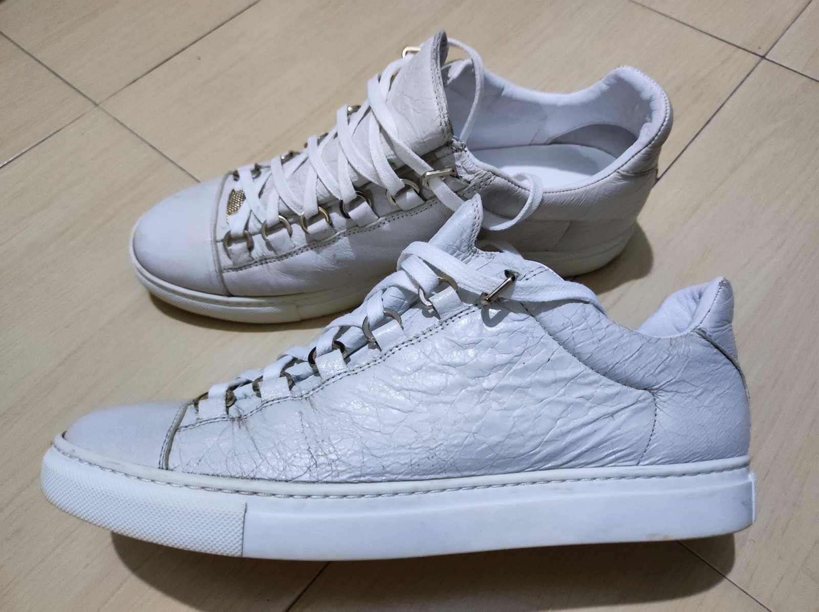 Balenciaga arena low white size 7 EU40 leather sneakers thumbnail 9