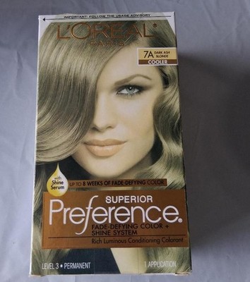 L'Oreal Paris Superior Preference Dark Ash Blonde 7A COOLER Luminous