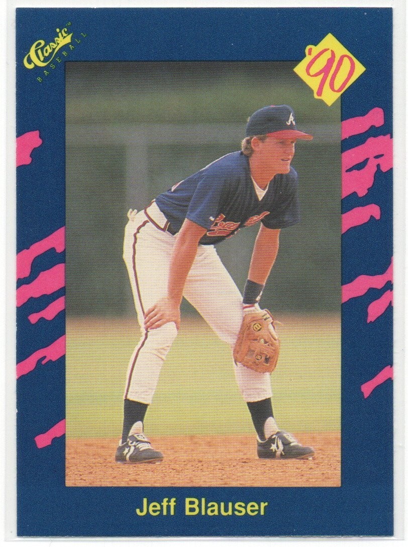 Jeff Blauser 1990 Classic Blue #123  Atlanta Braves  #2