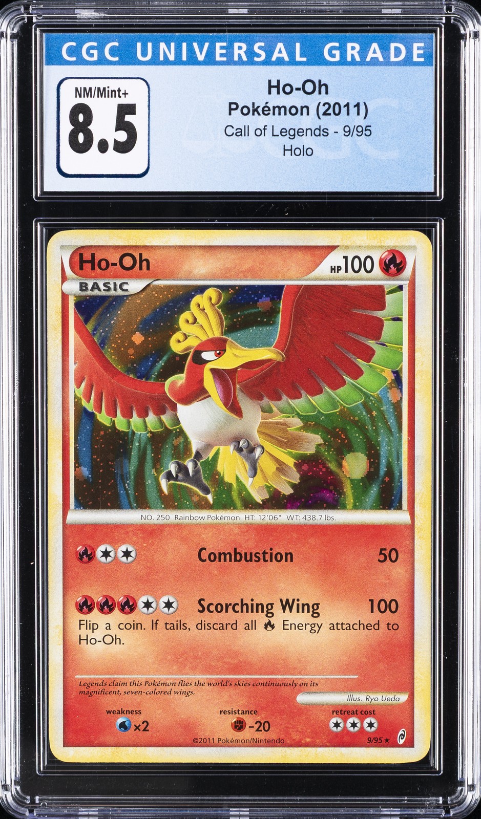 2011 POKEMON CALL OF LEGENDS HOLO #9/95 HO-OH CGC 8.5