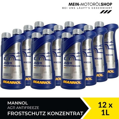 Mannol Antifreeze AG11 Frostschutz Konzentrat 12x1 Liter = 12 Liter